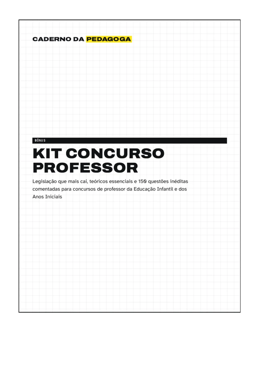 Capa do Kit Concurso Professor