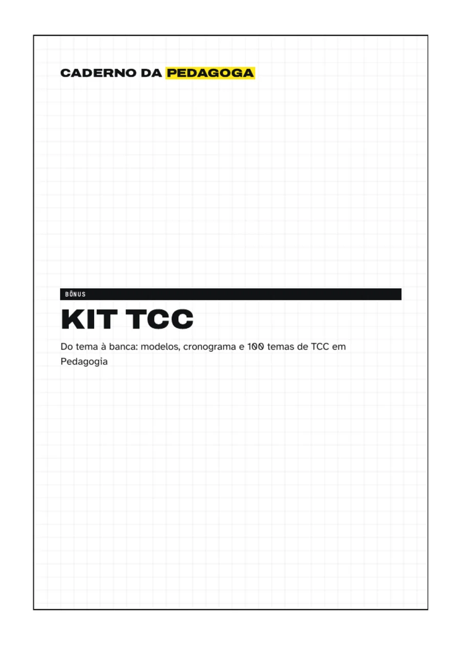 Capa do Kit TCC